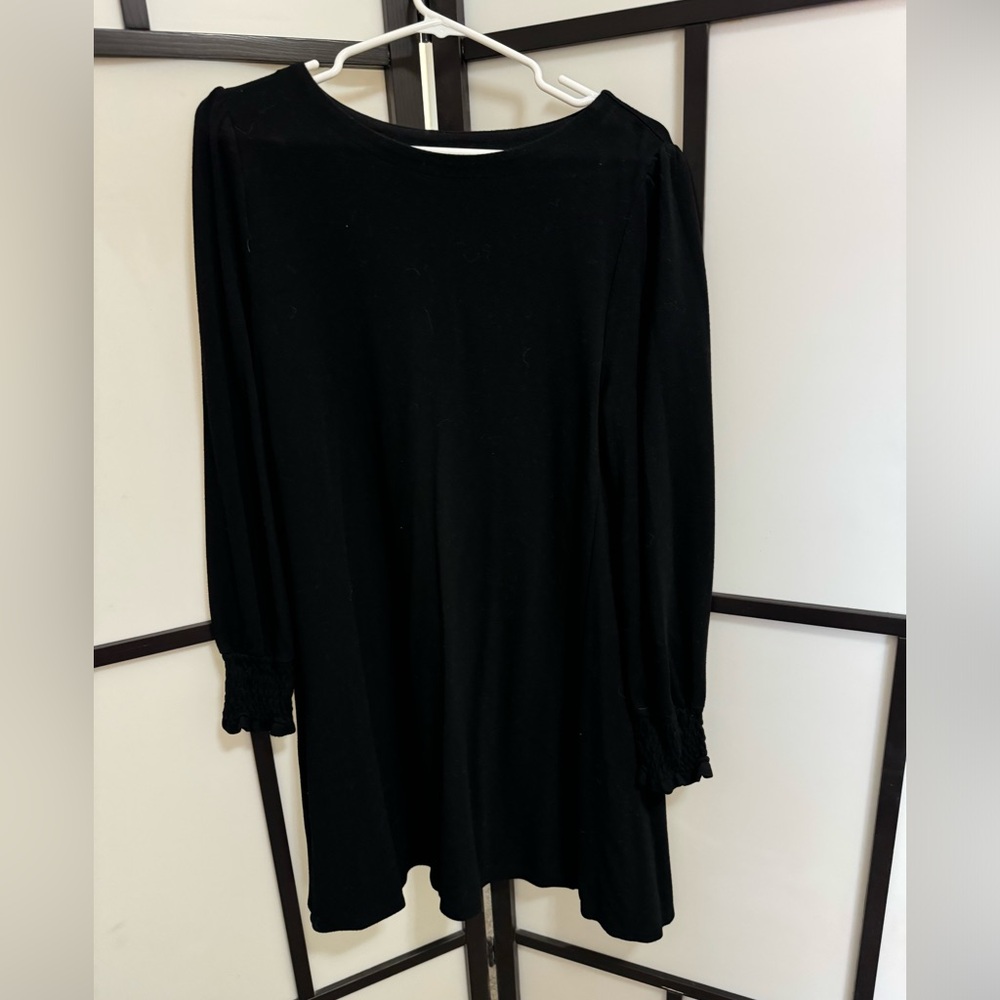 LOFT long sleeve black dress